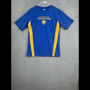 NBA Golden State Warriors T Shirt Mens Medium Blue Net Dri Basketball